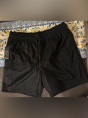 Target Black Men's Athletic Mesh Shorts with Drawstring